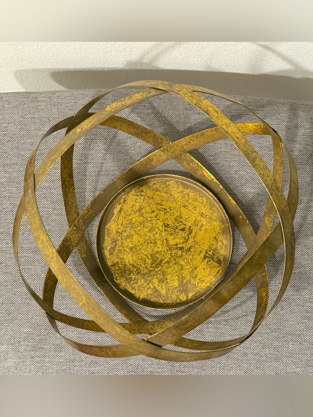 Gold Orb Metal Candle Holder - Picture 3 of 3